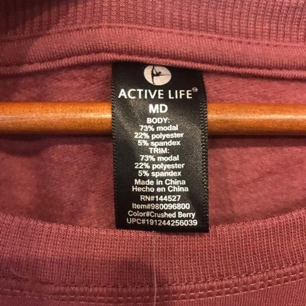 Nwt Active Life Split Hem Sweatshirt Crushed Berry - image 7